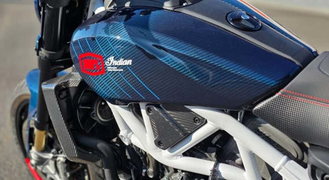 2024 Indian Motorcycle Motorcycle® FTR x 100% R Carbon Blue Candy Carbon photo 4