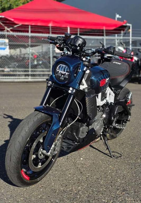 2024 Indian Motorcycle Motorcycle® FTR x 100% R Carbon Blue Candy Carbon photo 7