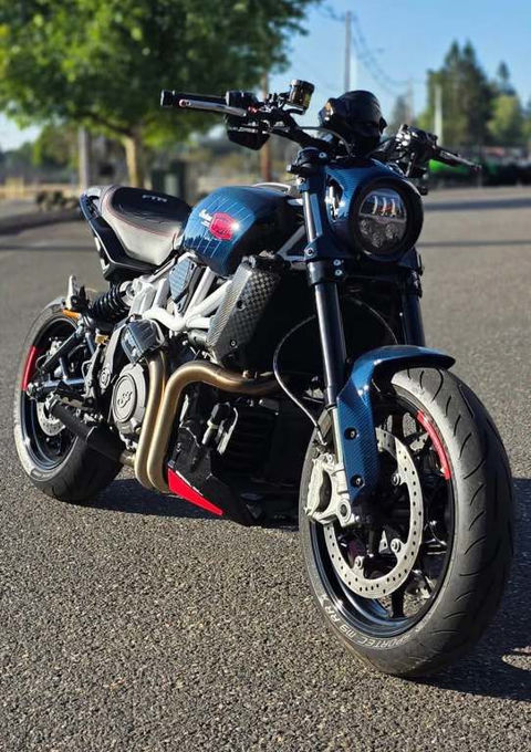 2024 Indian Motorcycle Motorcycle® FTR x 100% R Carbon Blue Candy Carbon photo 2